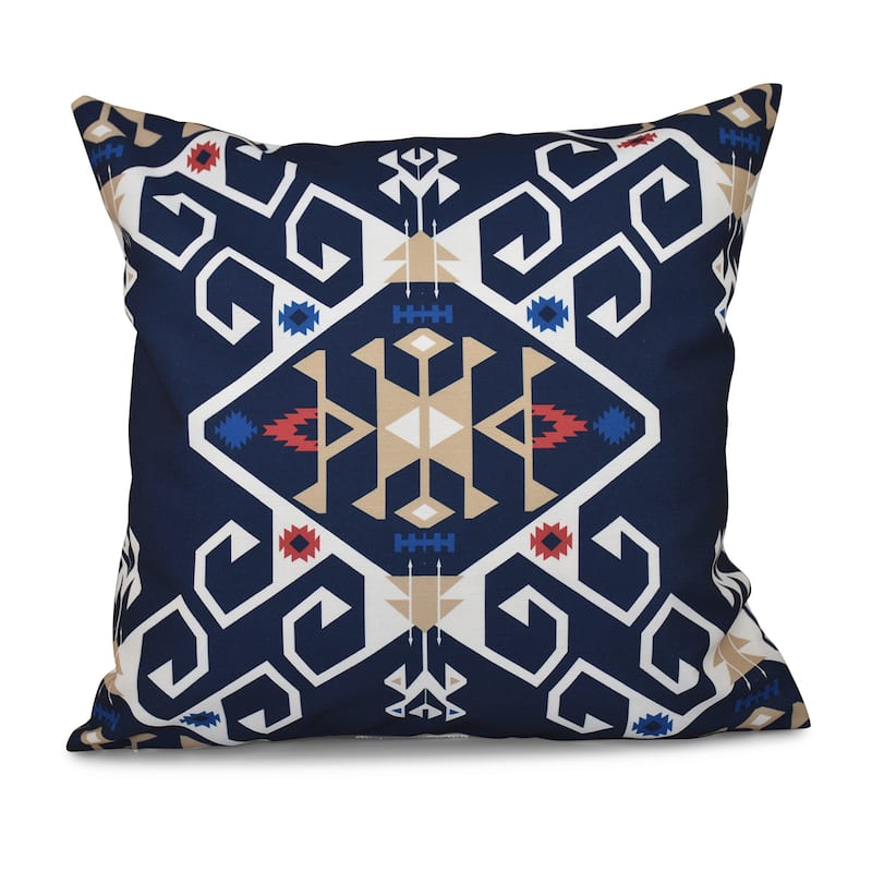 Jodhpur Medallion Geometric Print 16-inch Throw Pillow