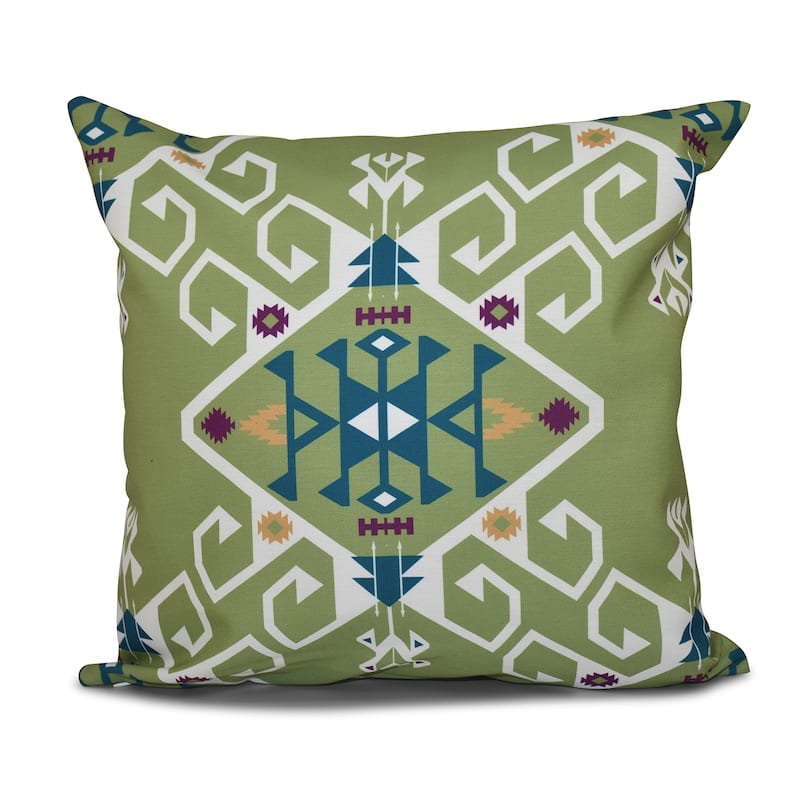 Jodhpur Medallion Geometric Print 16-inch Throw Pillow