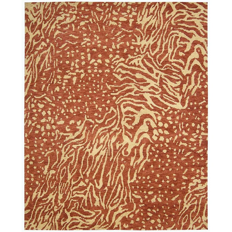 Nourison Tahoe Modern MTA02 Area Rug - 3' 9" x 5' 9" - Orange - Runner/Rectangle