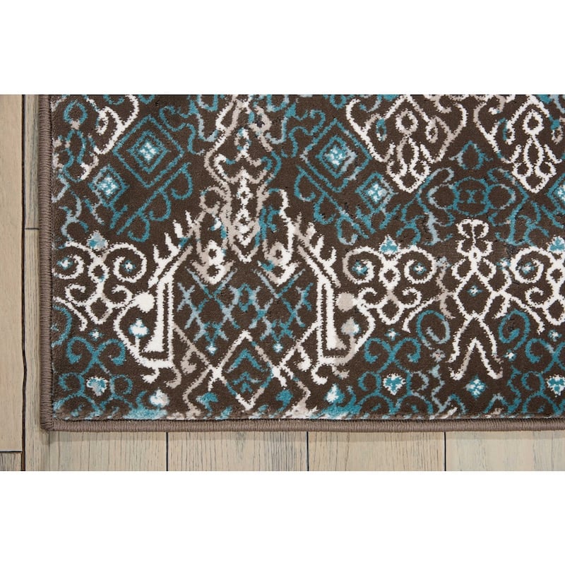 Nourison Karma Vintage Over-Dyed Medallion Area Rug