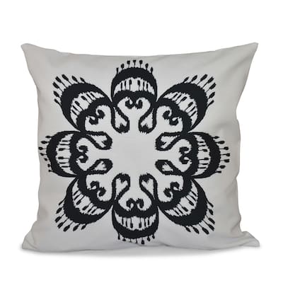 Ikat Mandala Geometric Print 18-inch Throw Pillow