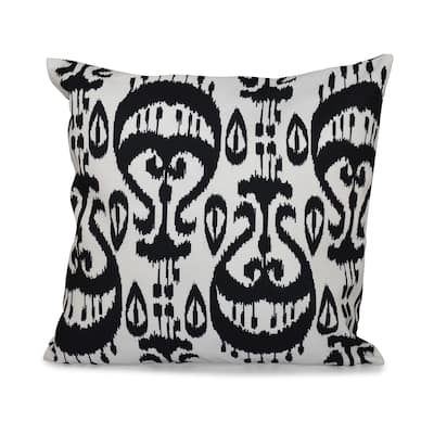 Ikat Geometric Print 18-inch Throw Pillow