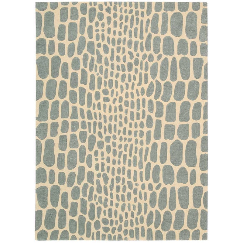 Nourison Ma04 Zambiana MA403 Area Rug - 4' x 6' - Aqua - Rectangle