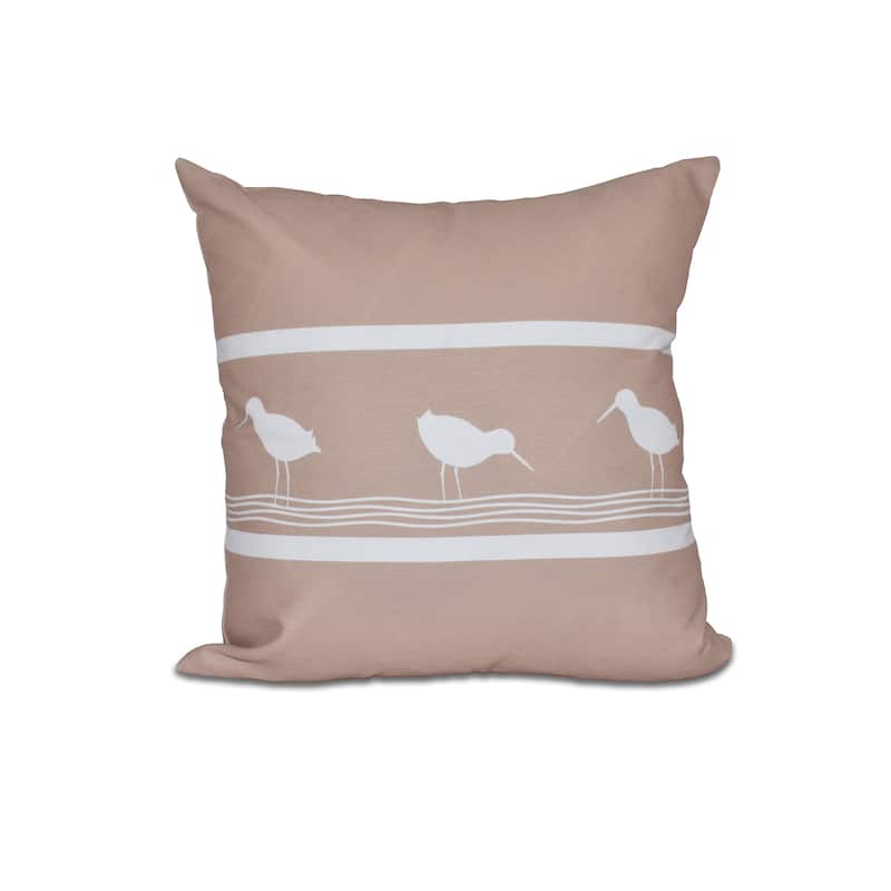 Birdwalk Animal Print 18-inch Throw Pillow - Brown