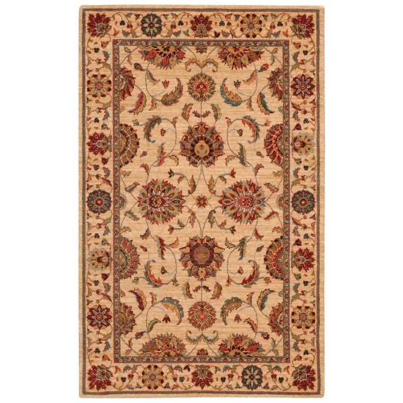 Nourison Living Treasures Persian Border Floral Area Rug - 3' 6" x 5' 6" - Ivory - Runner/Rectangle