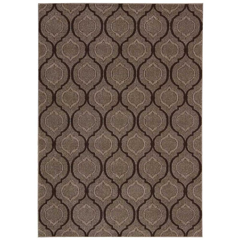 Nourison Glistening Nights Modern Geometric Trellis Area Rug