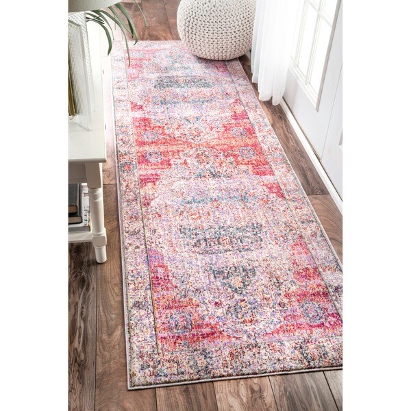 Shop nuLOOM Vintage Floral Medallion Blush Runner Rug 2'6 x 8' On Sale Free Shipping Today