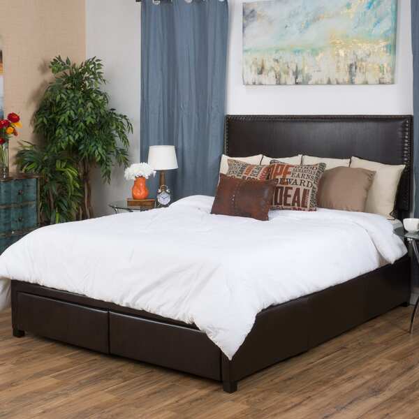 Hilton Bonded Leather Full Bed Set with Drawers by ...