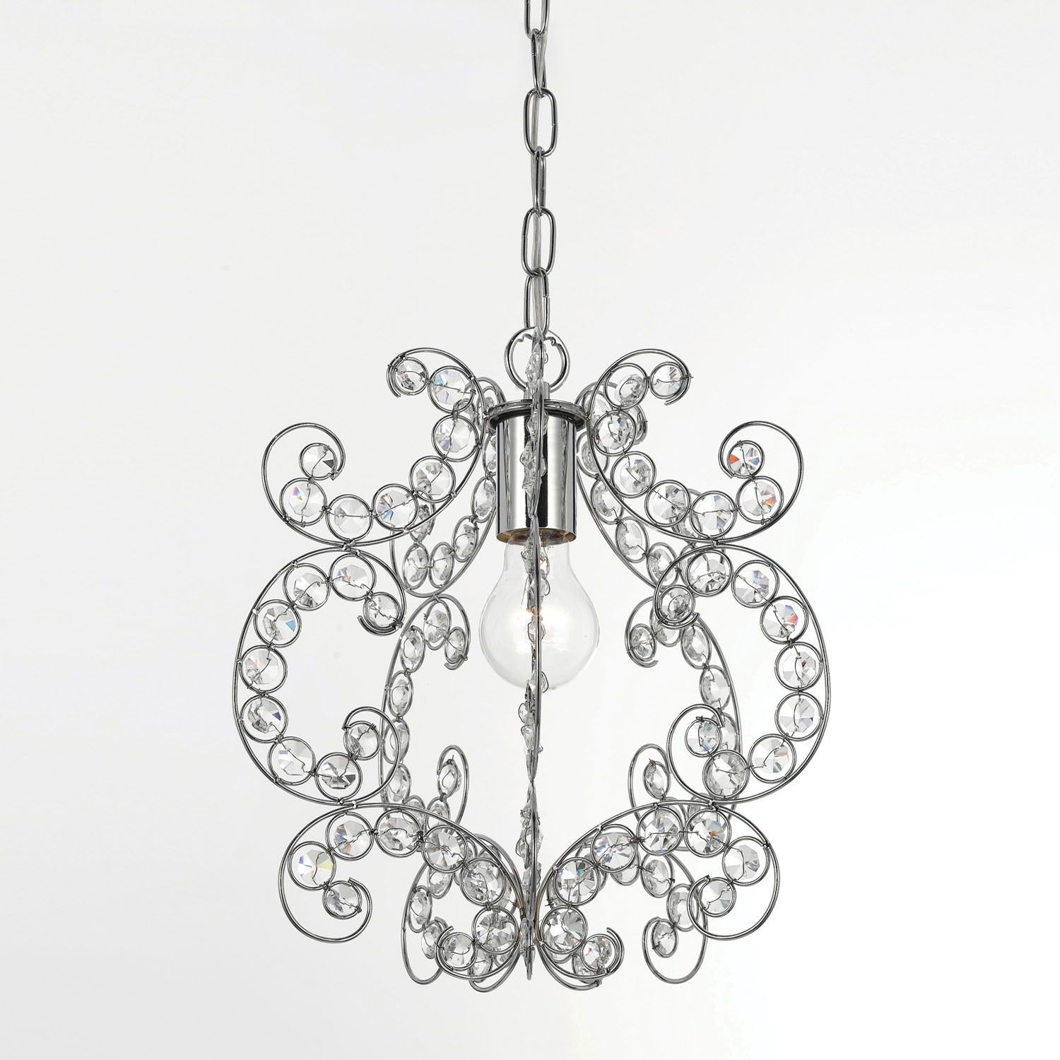 AF Lighting 8479-1H Rapture Mini Chandelier (Chrome) - Chandeliers For Bedrooms by Overstock.com