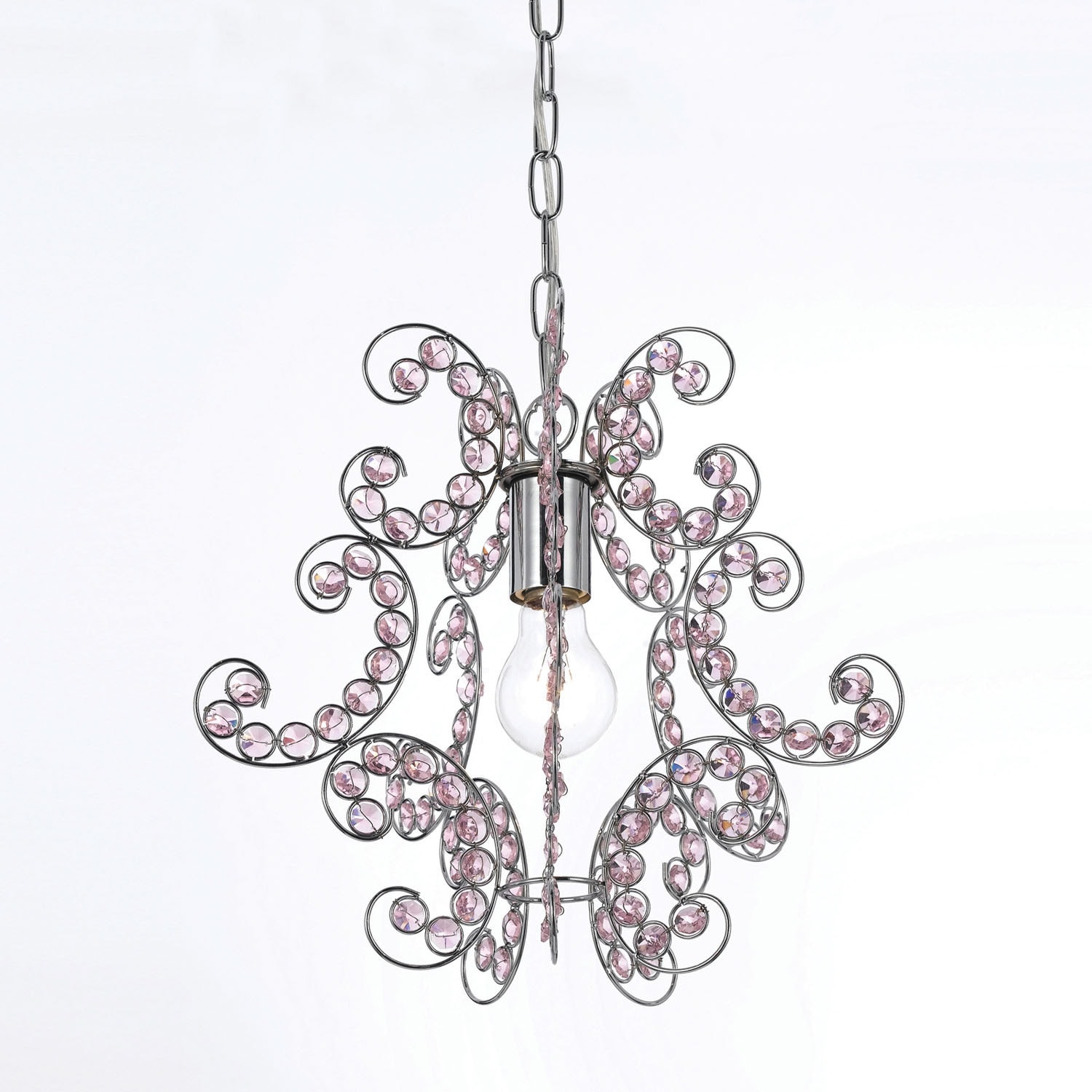 AF Lighting 8477-1H Sweet Dream Mini Chandelier (Chrome) - Chandeliers For Bedrooms by Overstock.com