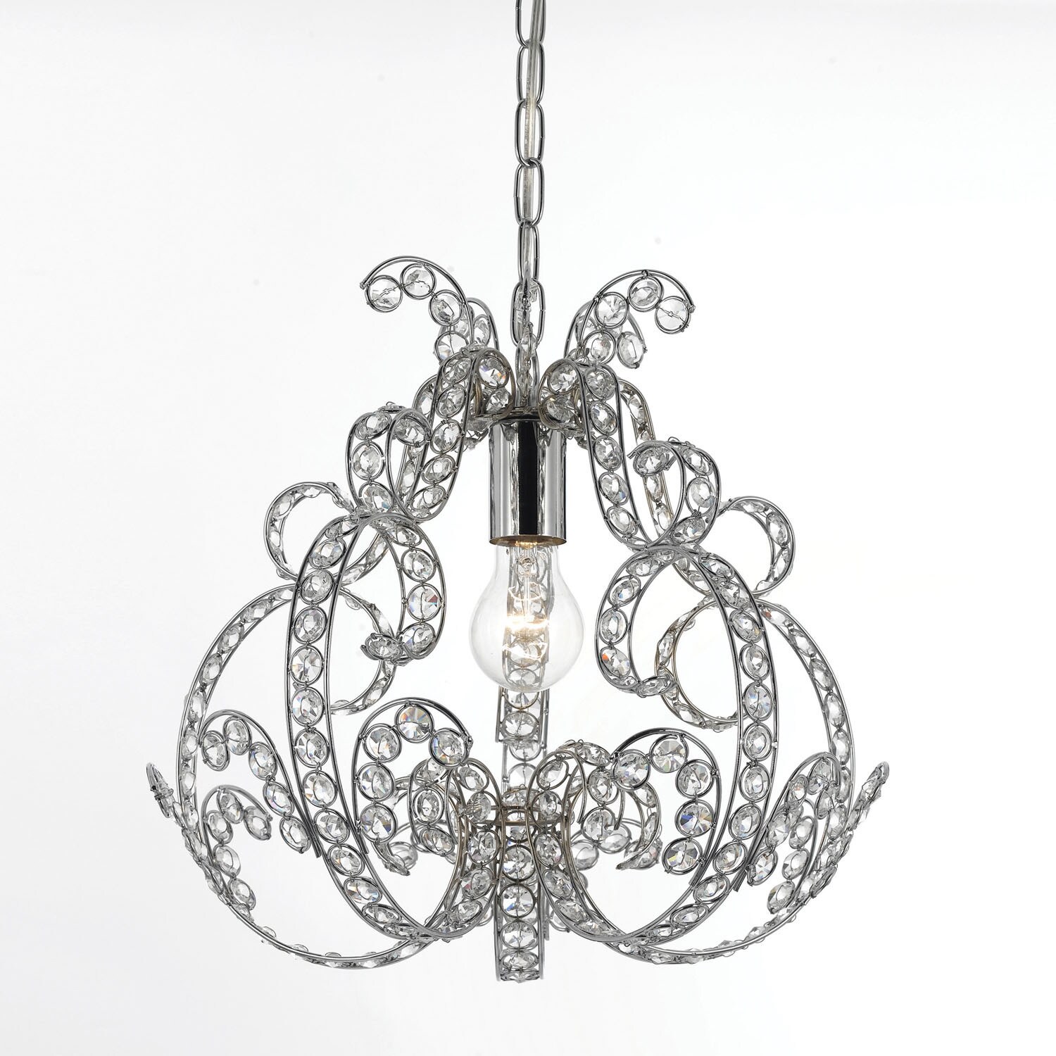 AF Lighting 8478-1H Splendor Mini Chandelier - Chrome (Chrome) - Chandeliers For Bedrooms by Overstock.com
