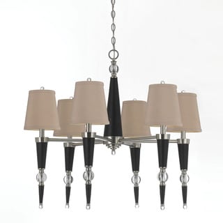 AF Lighting 8235-6H 8235 Crystal Chandelier (Silver) - Chandeliers For Bedrooms by Overstock.com