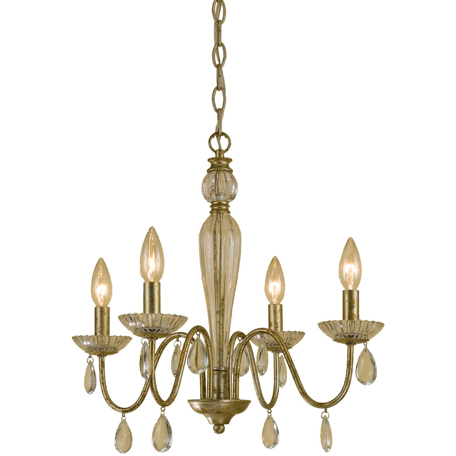 AF Lighting 7004-4H Judy Mini Chandelier (Soft Gold) - Chandeliers For Bedrooms by Overstock.com