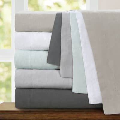 Echelon Home Washed Belgian Linen Euro Shams (Set of 2)