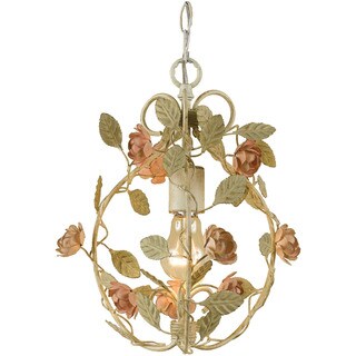 AF Lighting 7051-1H Ramblin' Rose Mini Chandelier (Cream) - Chandeliers For Bedrooms by Overstock.com