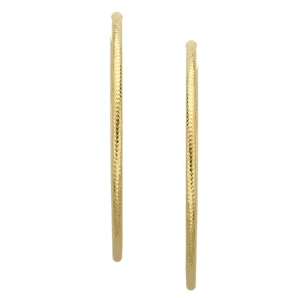 14k Yellow Gold Extra Large Diamond Cut Hoop Earring 14k Yellow Gold Extra Large Diamond Cut Hoop Earring