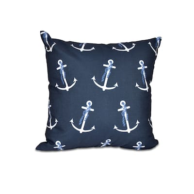 Anchor Whimsy Geometric Print 20-inch Throw Pillow