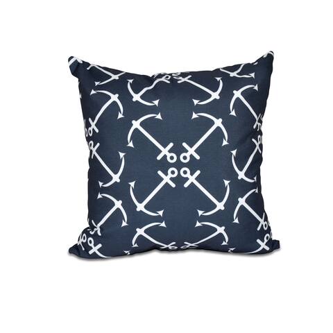 Anchor's Up Geometric Print 18-inch Throw Pillow