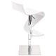 preview thumbnail 4 of 3, Viva Contemporary White Wood Adjustable Barstool