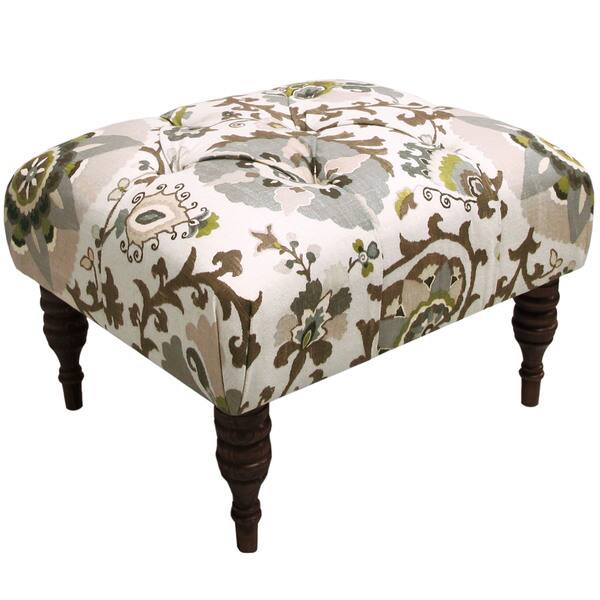 Skyline Furniture Silsila Rhinestone Tufted Ottoman Overstock 11529319