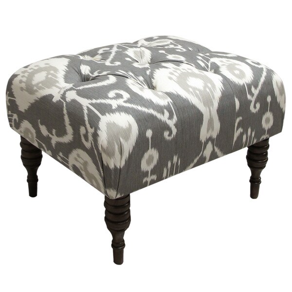 Shop Skyline Furniture Java Pewter Tufted Ottoman On Sale Free