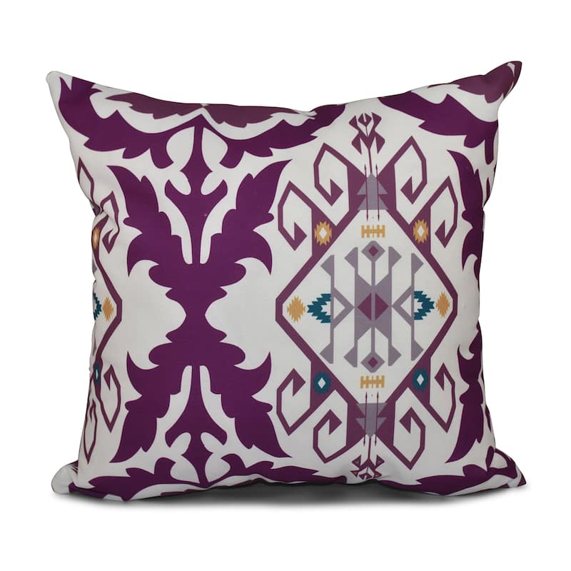 Bombay Medallion Geometric Print 20-inch Throw Pillow