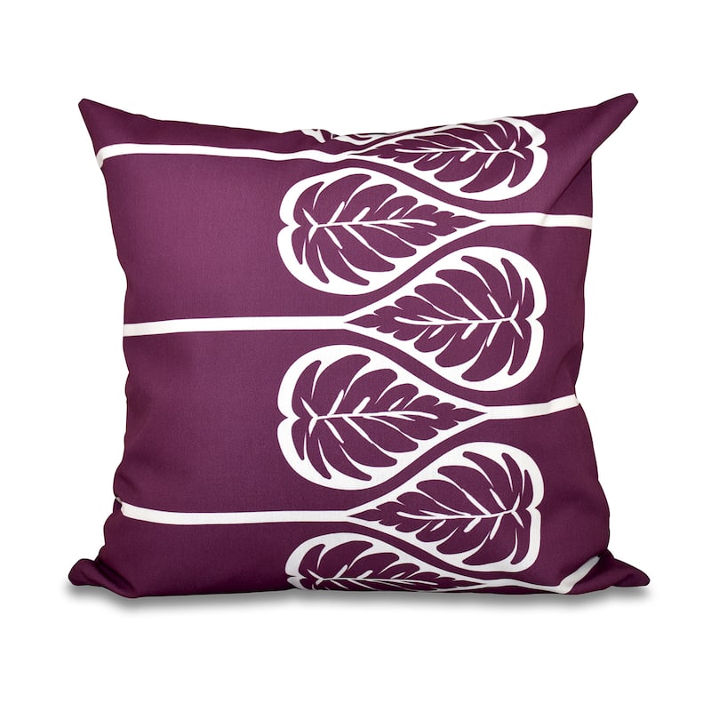 Fern 2 Floral Print 20-inch Throw Pillow