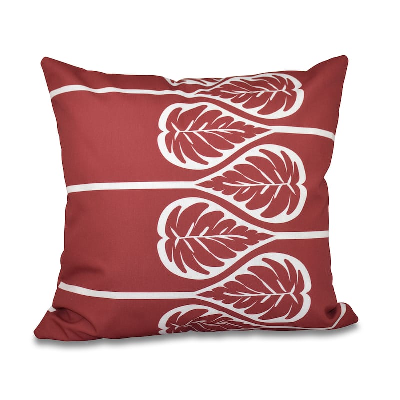 Fern 2 Floral Print 20-inch Throw Pillow