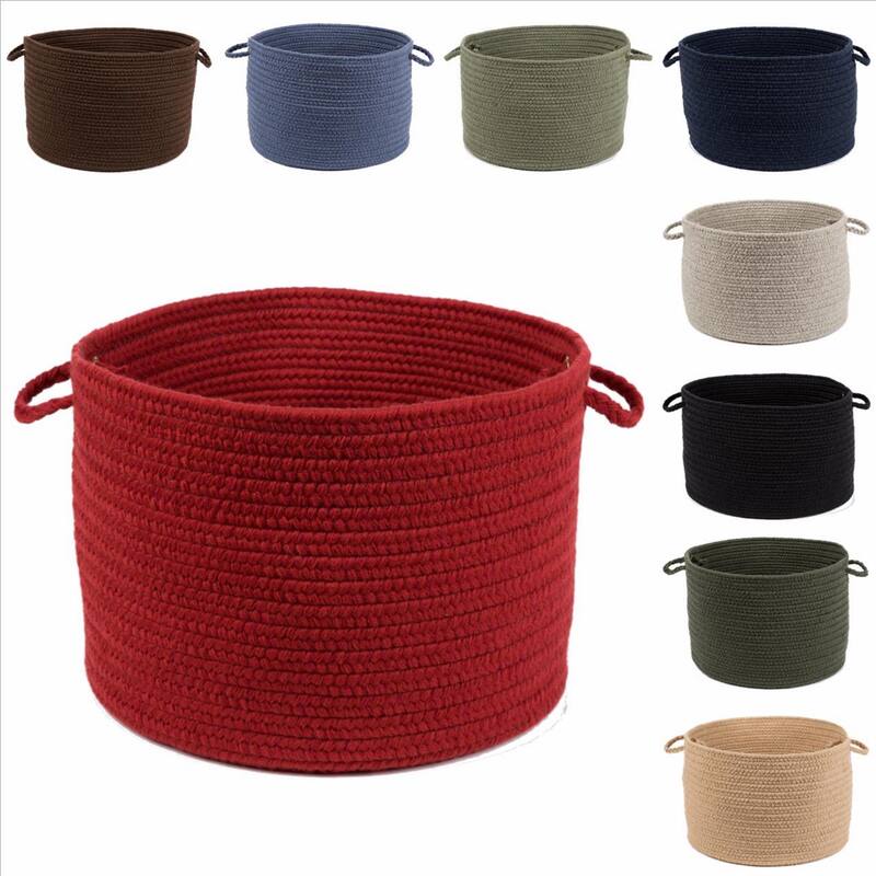 Rhody Rug Woolux Braided Wool Basket