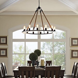 Encircle Chandelier (Brown) - Chandeliers For Bedrooms by Overstock.com