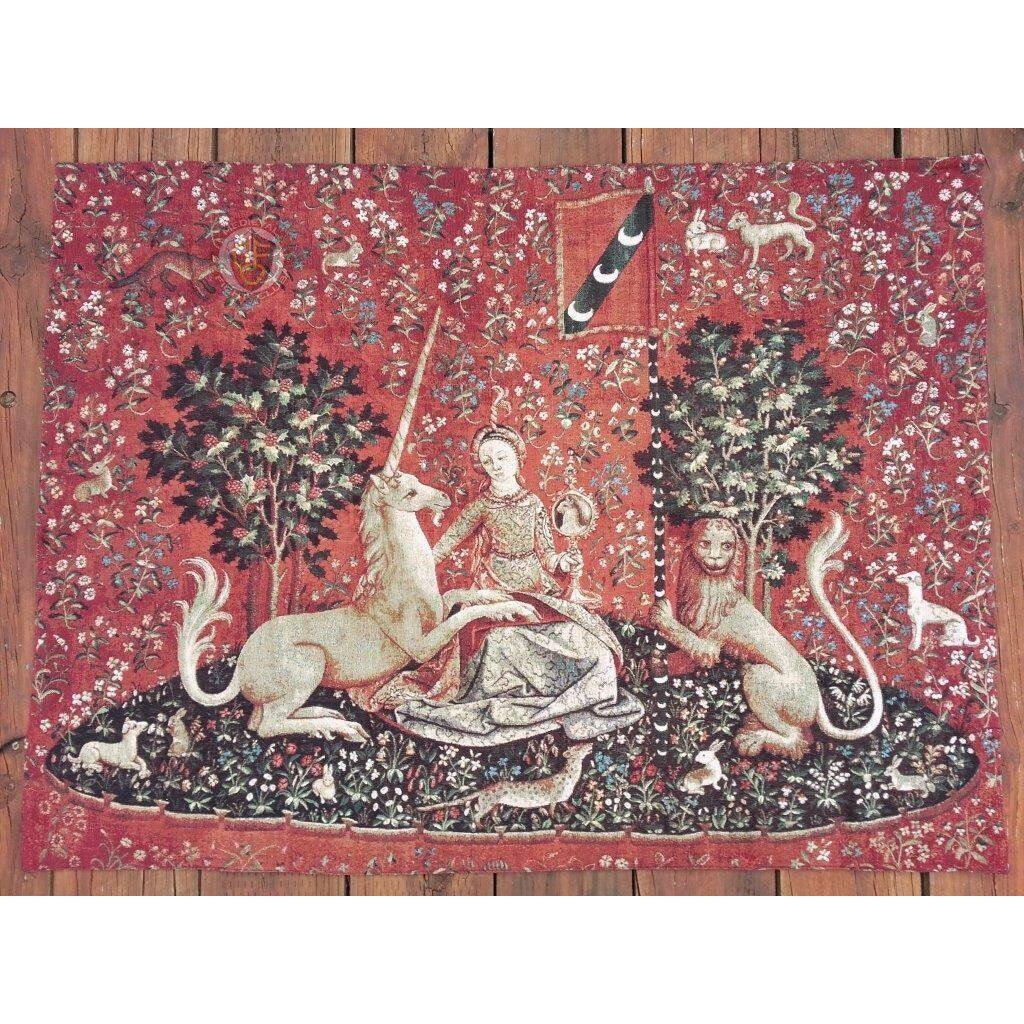 Unicorn "Sight" Medieval Wall Tapestry