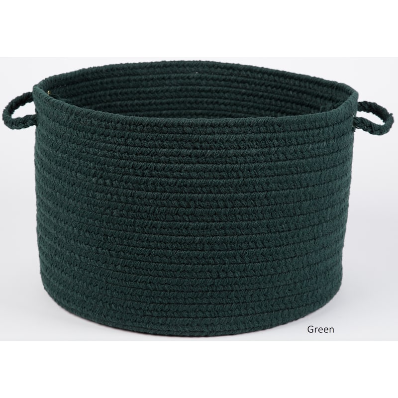 Rhody Rug Madeira 12 x 18-inch Braided Basket - Spruce Green