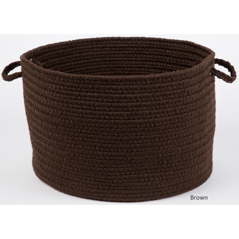 Rhody Rug Madeira 12 x 18-inch Braided Basket - Brown