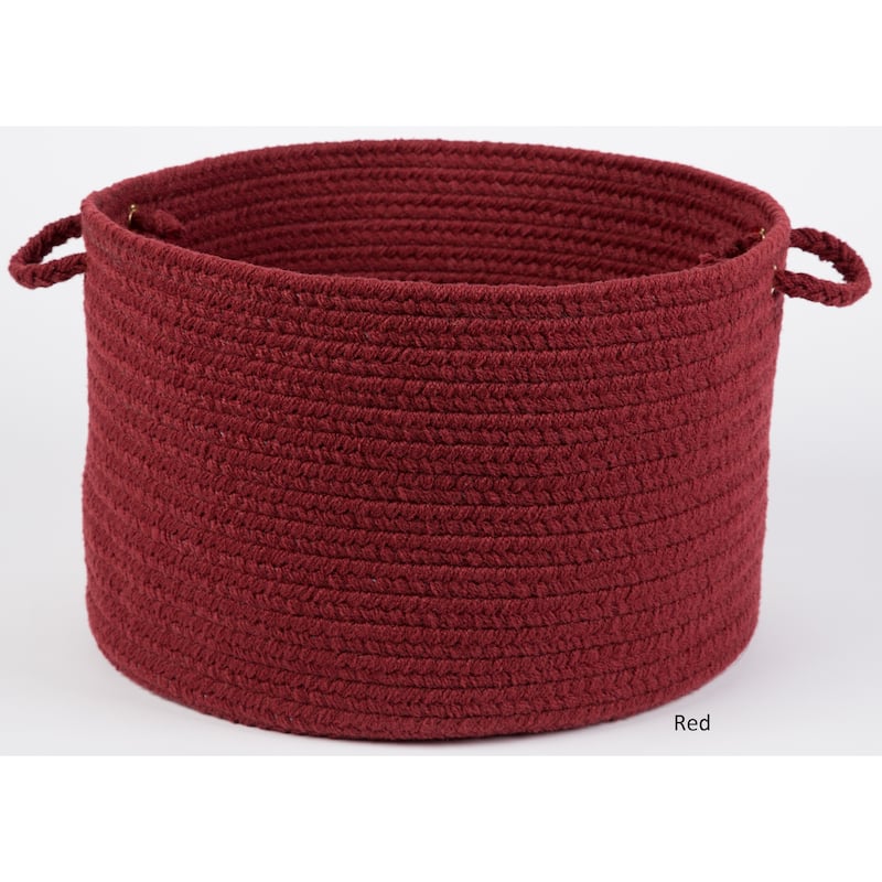Rhody Rug Madeira 12 x 18-inch Braided Basket - Colonial Red