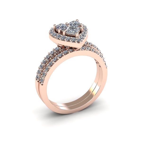 heart shaped wedding band
