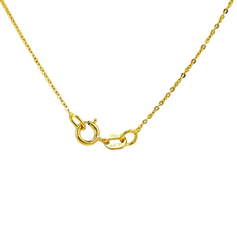 Kabella 14k Yellow Gold Blue Topaz and Diamond Accent Pendant