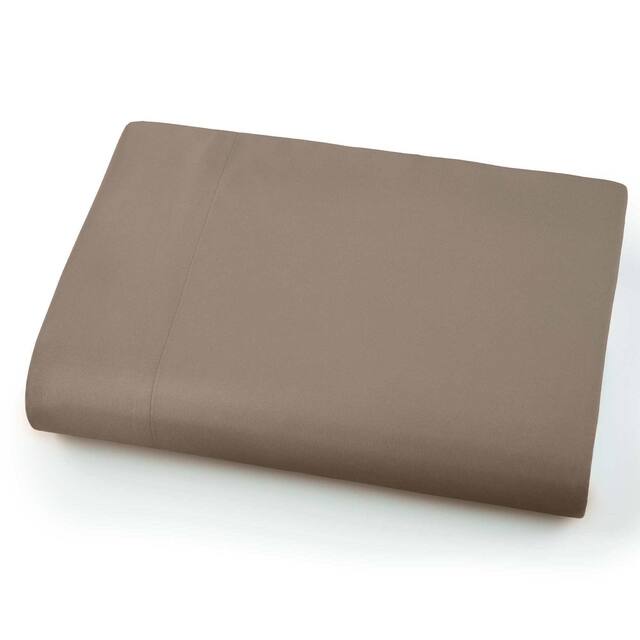 Oversized King Flat Sheet 1-Piece - Dark Taupe