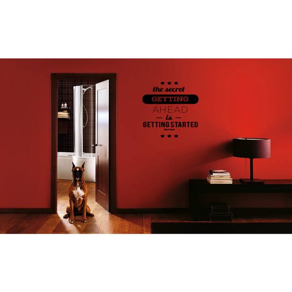 Just words To Get Ahead, Get Started Wall Art Sticker Decal Bed Bath