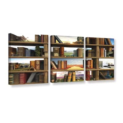 ArtWall Cynthia Decker's 'story world' 3-piece Gallery Wrapped Canvas Set - multi