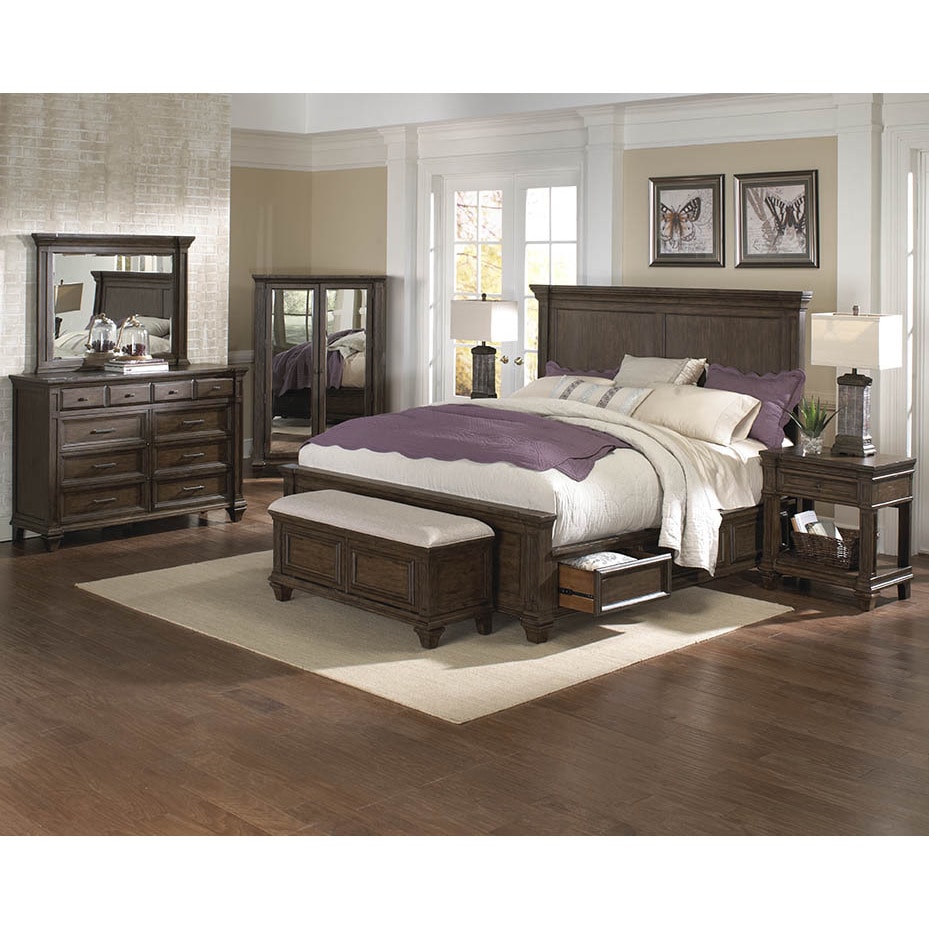 Simply Solid Logan Solid Wood 4 Piece Queen Bedroom Collection