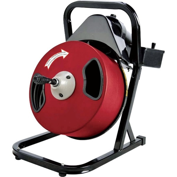 Plumber Pro 50 ft Compact Electric Drain Cleaner - Red