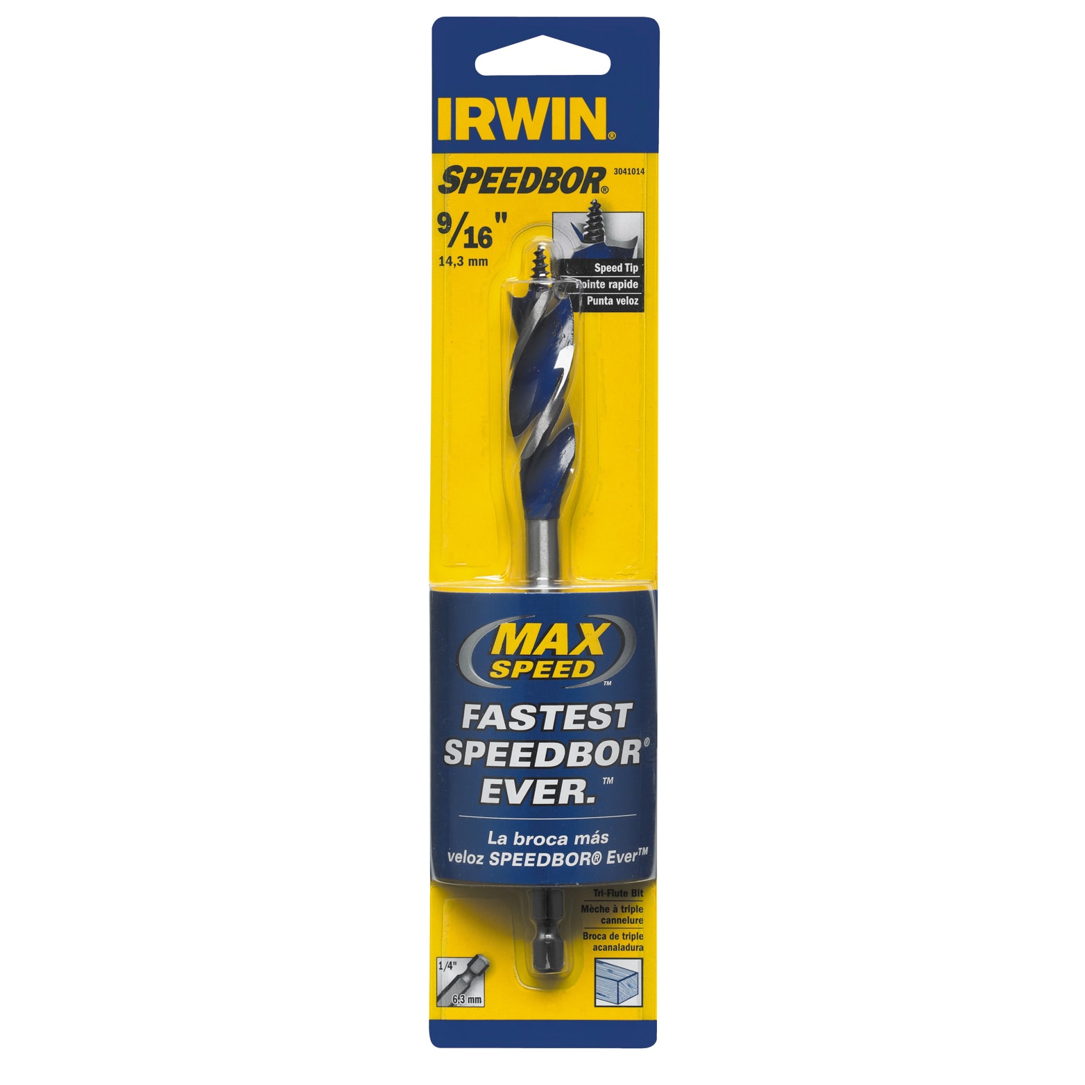 Irwin Tools 3041014  9//16 X 6 Speedbor Max Drill Bit