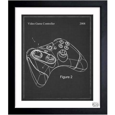 Oliver Gal 'Video Game Controller 2008' Framed Blueprint Art