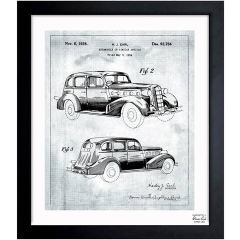 Oliver Gal 'Automobile I 1934' Framed Blueprint Art