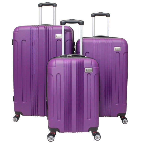 American Green Travel Lightweight Hardside Spinner Upright 3Piece Luggage Set Free Shipping