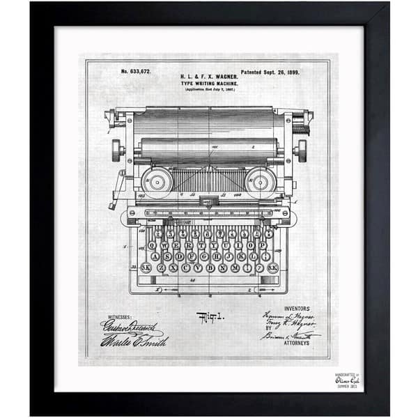 Oliver Gal Type Writing Machine Type Writing Machine 1899 Framed On Paper  Print & Reviews