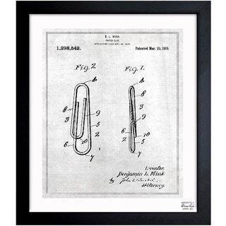 Oliver Gal 'Paper Clip 1919' Framed Blueprint Art - Bed Bath & Beyond ...