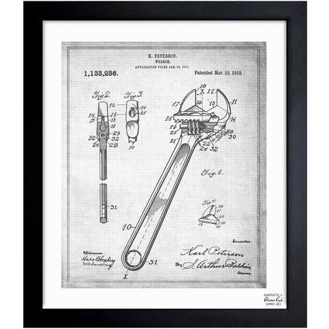 Oliver Gal 'Wrench 1915' Framed Blueprint Art