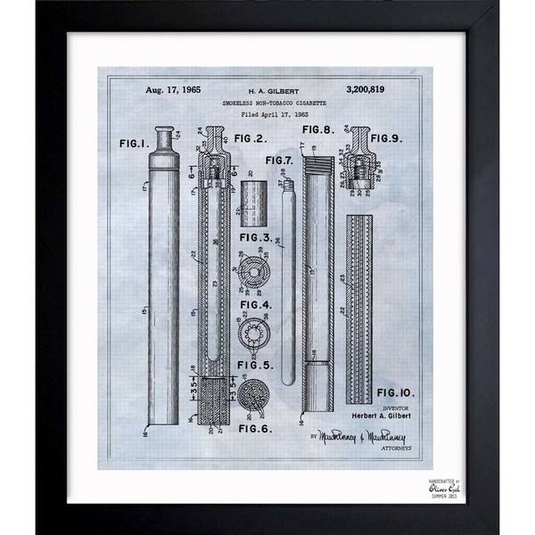 smokeless non tobacco cigarette Oliver Gal 'Smokeless Non-Tobacco Cigarette 1965' Framed Blueprint Art -  Bed Bath & Beyond