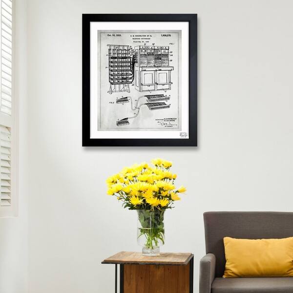 Oliver Gal 'Telephone Switchboard 1933' Framed Blueprint Art - yellow ...